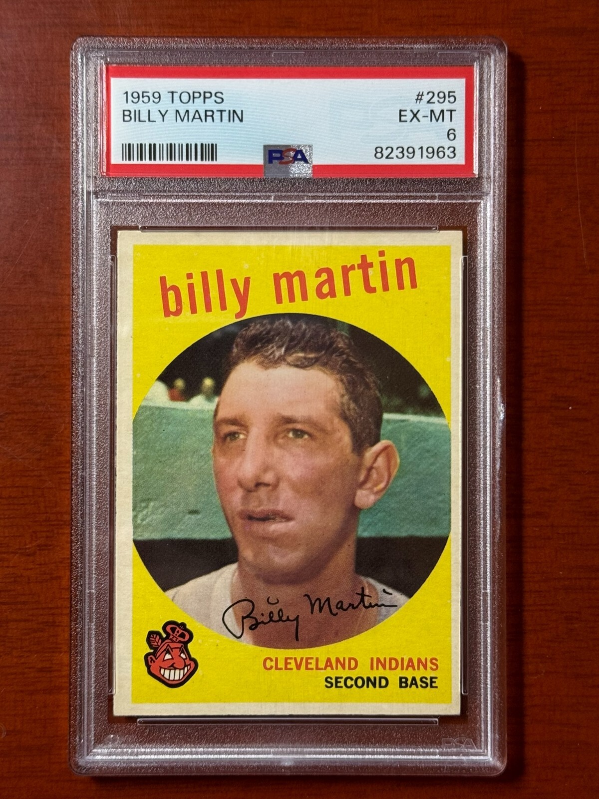1959 Topps Billy Martin #295 Graded PSA 6 EXMT