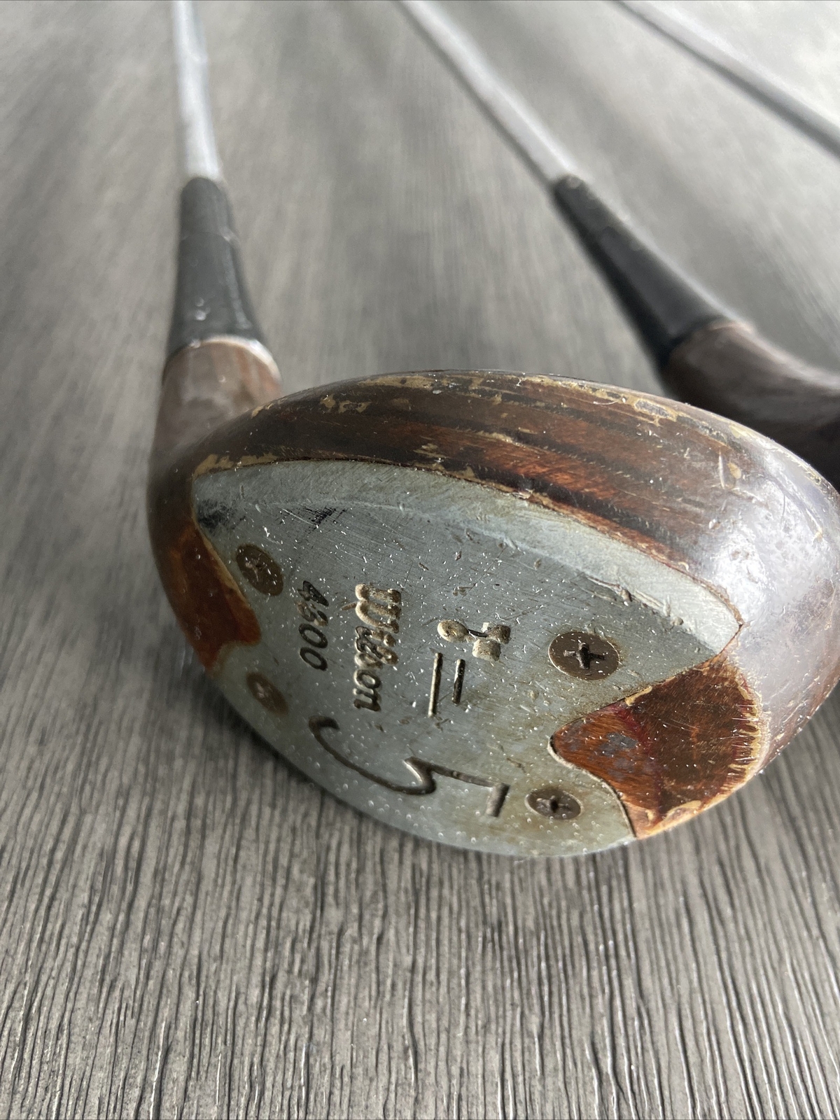 Vintage Wilson 4300 Set Of Woods 1,3,5 Rh Driver Golf Clubs Antique