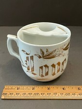 VINTAGE GOLD TRIM LOVE THE GIVER MOUSTACHE TEAUP COFFEE MUG 