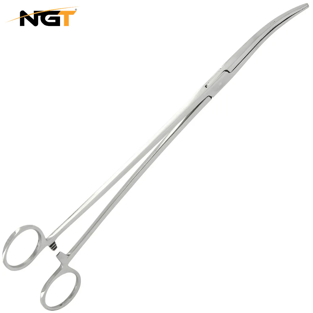 NGT 10"" Fishing Forceps Stainless Steel Curved Carp Pike Sea Fishing Tackle