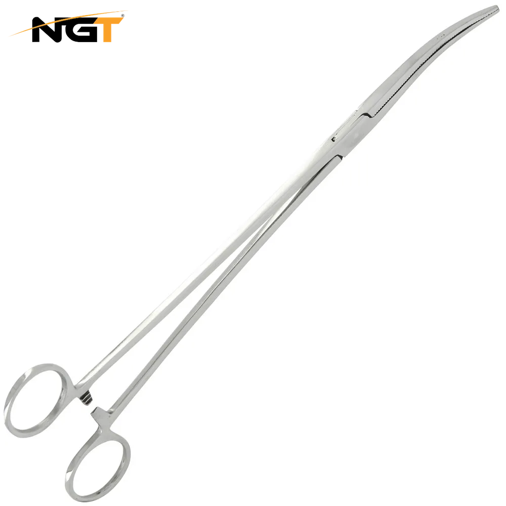 NGT 10"" Fishing Forceps Stainless Steel Curved Carp Pike Sea Fishing Tackle