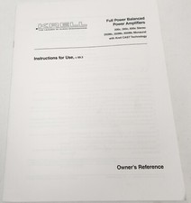 Krell Power Amps Owners Reference Manual-Inst...