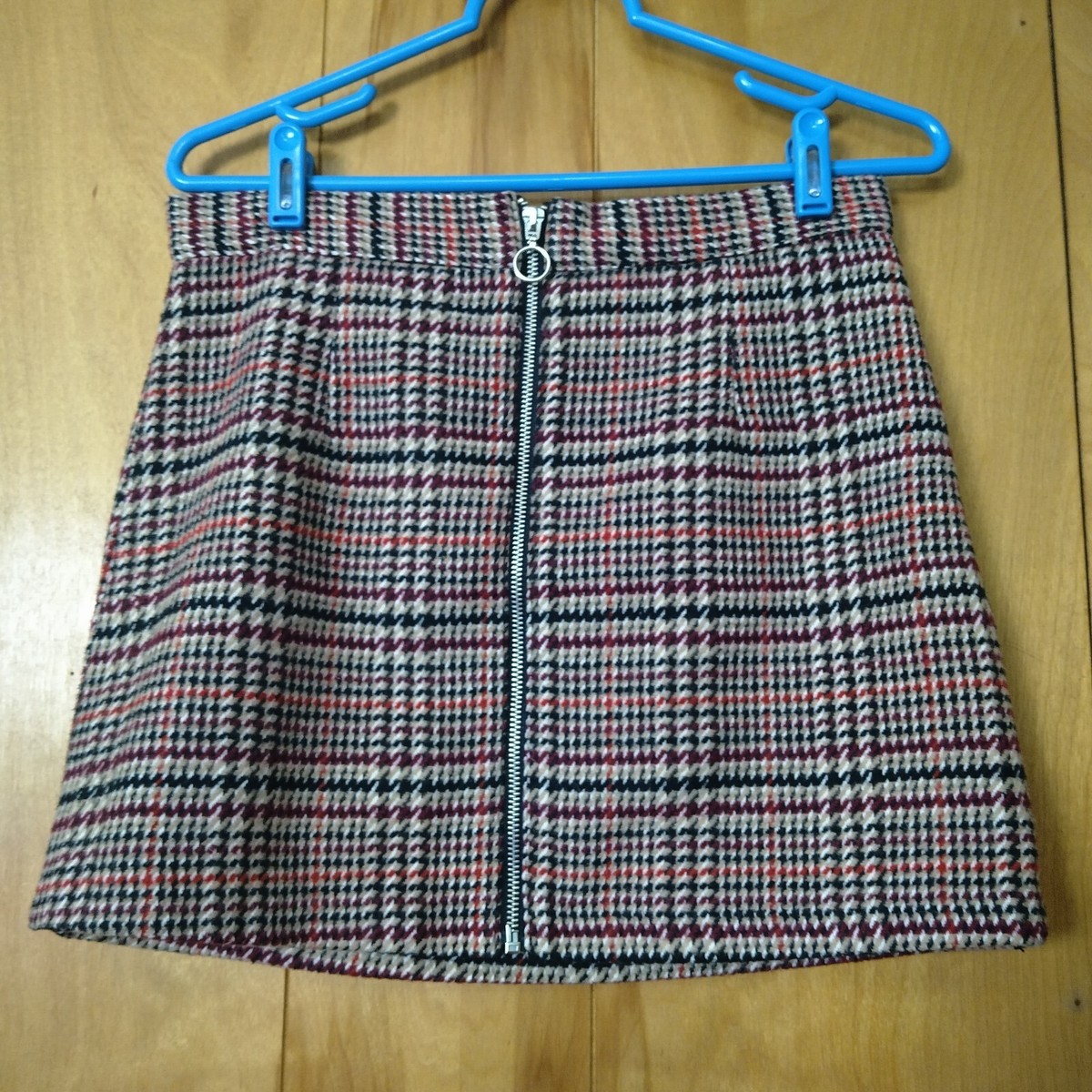 Forever 21 Women's Size 28 Zip Front Plaid Mini A-Line Skirt Lined