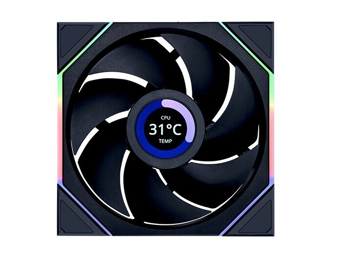 LIAN LI UNI FAN TL Wireless LCD 140 Black Without Controller