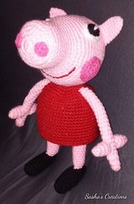  Pre-Order Crocheted Peppy Pig Stuffie