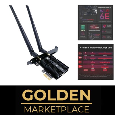 WiFi 6E PCIe WLAN Karte 6GHz Bluetooth 5.3 Gigabit NetzwerkAdapter für PC