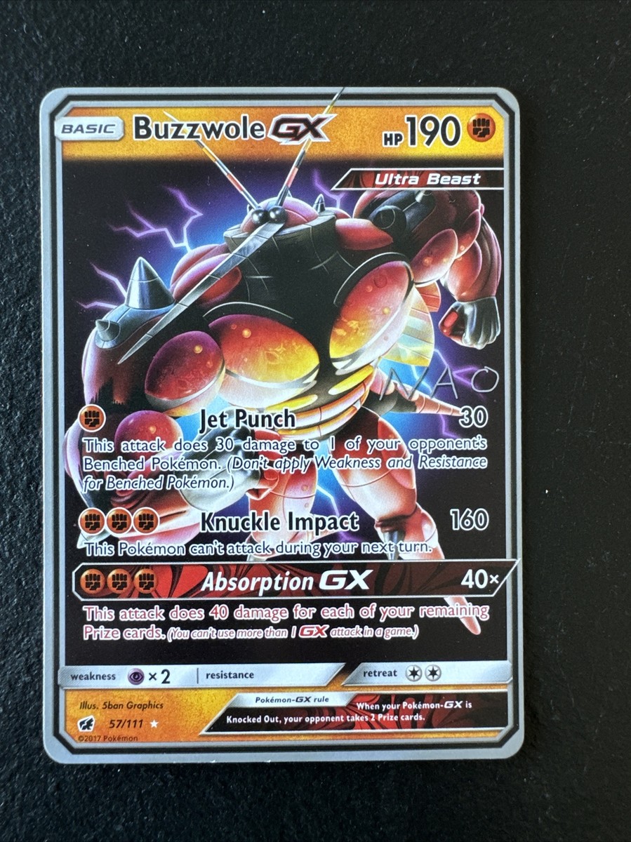 Pokémon TCG Buzzwole GX Crimson Invasion 57/111 Holo Ultra Rare | eBay