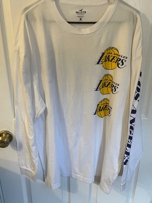 Hollister x NBA Collaboration Los Angelos Lakers XXL Oversized Fit LS T-Shirt