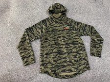 Nike Hoodie Mens Medium Green Camo Dri-FIT Pullover Kangaroo Pocket Sweatshirt
