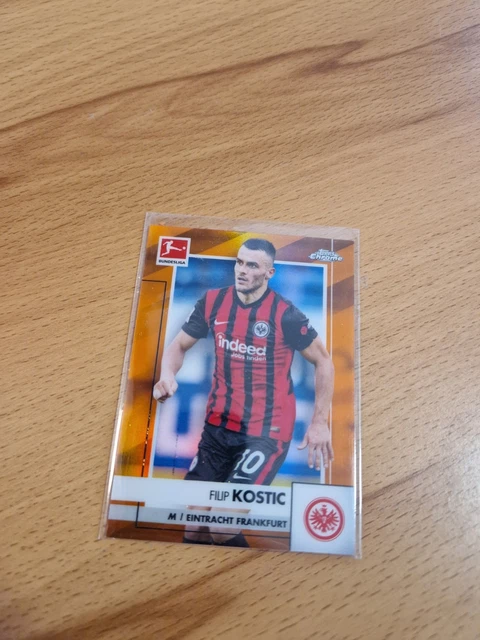 Topps Bundesliga Chrome 2020 21 parallel E. Frankfurt Filip Kostic Orange to 25