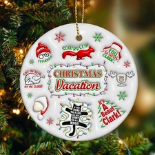 Christmas Vacation Ceramic Ornament Clark Xmas Holiday Gift For Movie Fans