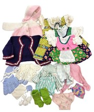 Vintage 17 Piece Lot of Baby/Doll Clothes Dresses International