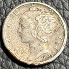 1925-S Mercury Dime — VF+ to XF+ Condition Original Surfaces 90% Silver S Mint