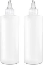 BRIGHTFROM Condiment Squeeze Bottles, 8 OZ Empty Squirt Bottle with Clear 