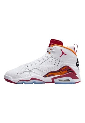 Jordan Big Kids' MVP Basketball Shoes - White/Cardinal Red