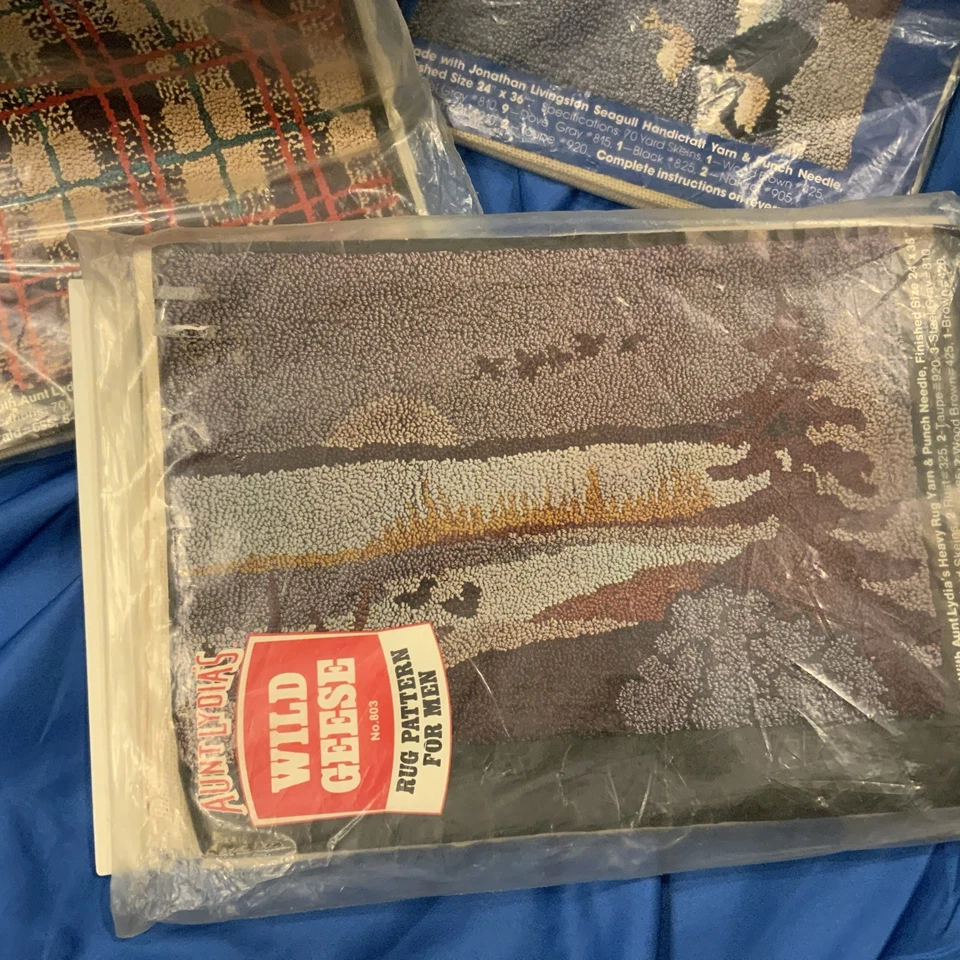 Винтажный Тетя Лидия дырокол игла ковер узоры чайка дикие гуси колониальный лот - Изображение 2 из 4