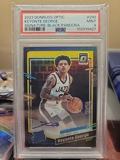 2023-24 Optic Keyonte George Signature Black Pandora /25 Utah jazz SSP