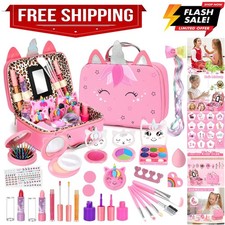 Kids Washable Makeup Girl Toys - Real Makeup Kit Kid Make up Set for Toddlers...