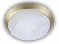 Led Deckenleuchte Rund Ø25Cm Alabasterglas Zierring Messing Matt Esszimmerlampe