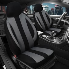 2x Sitzbezüge passend für Mercedes GLC X253 C253 (Schwarz-Grau) ZENO501