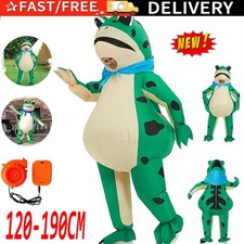 Erwachsene Aufblasbares Frosch Kostüm Maskottchen Luftgebläse Fasching Halloween
