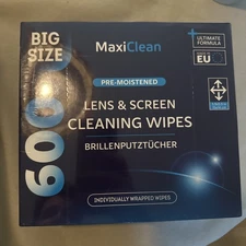 Glasses Wipes Lens Cleaner - Lens Wipes for Eyeglasses - 600 Pre-Moistened Indiv