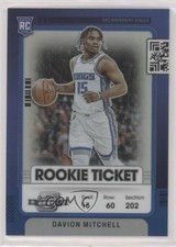 2021-22 Panini Contenders Optic Rookies Blue Prizm 83/99 Davion Mitchell #17 3o2