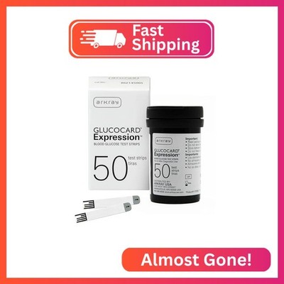 ARKRAY GLUCOCARD Expression Glucose Test Strips - No Coding, 0.8 Microliter & Fa