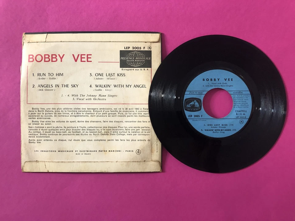 Bobby Vee With The Johnny Mann Singers - Run To Him (7", EP, Mono) (Very Good Pl - Image 2 of 2