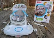Fisher-Price Deluxe SpaceSaver High Chair – Baby Booster Seat (Open Box)