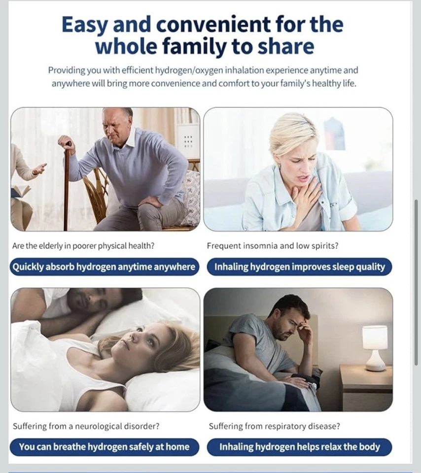 Hydrogen Inhalation Machine 99.99% High Purity 225ml/min Portable Hydro - Image 3 of 4