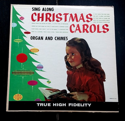 SING ALONG CHRISTMAS CAROLS ORGAN AND CHIMES PALACE RECORDS RECORD