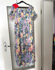Damen Maxikleid lang mehrfarbig Blumenmuster ...