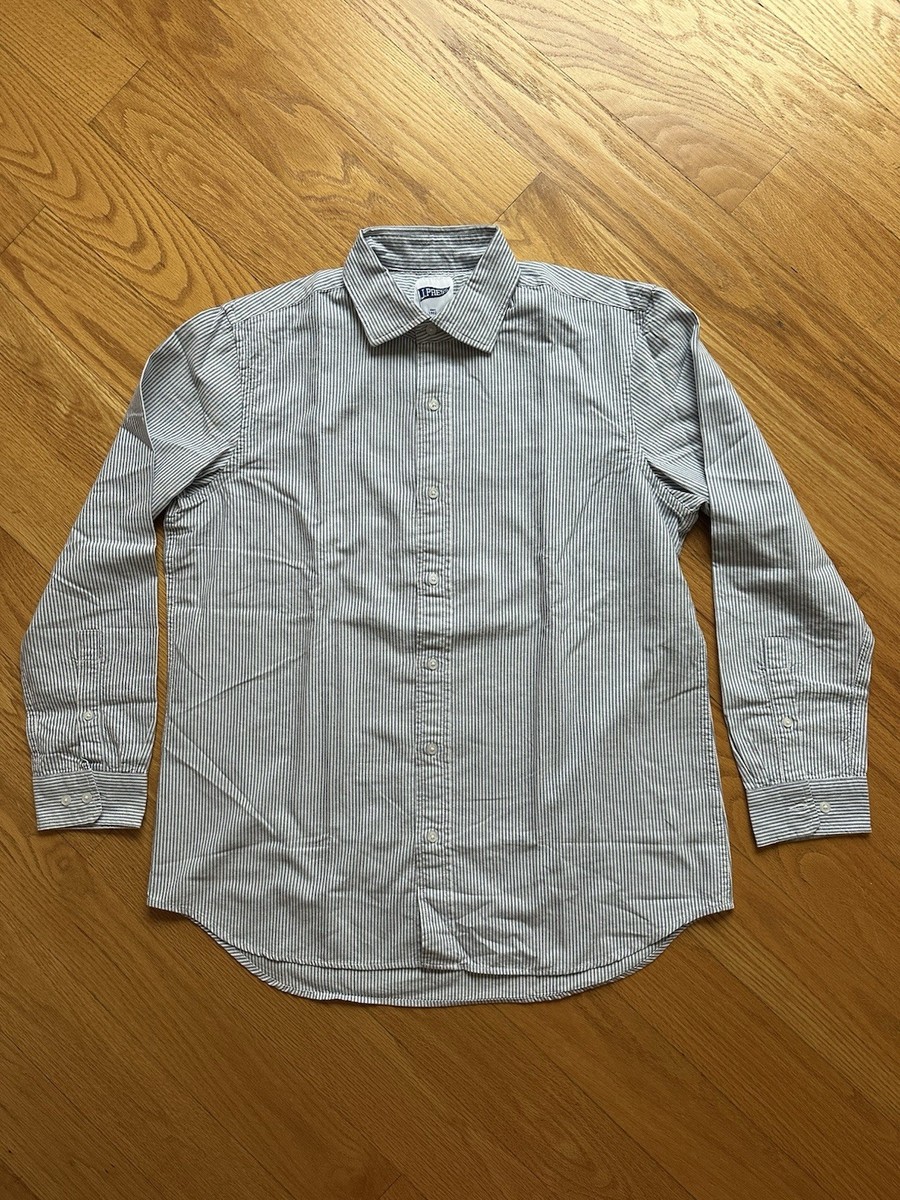 J. Press Blue Stripe Oxford Classic Fit Sport Shirt Size L | eBay