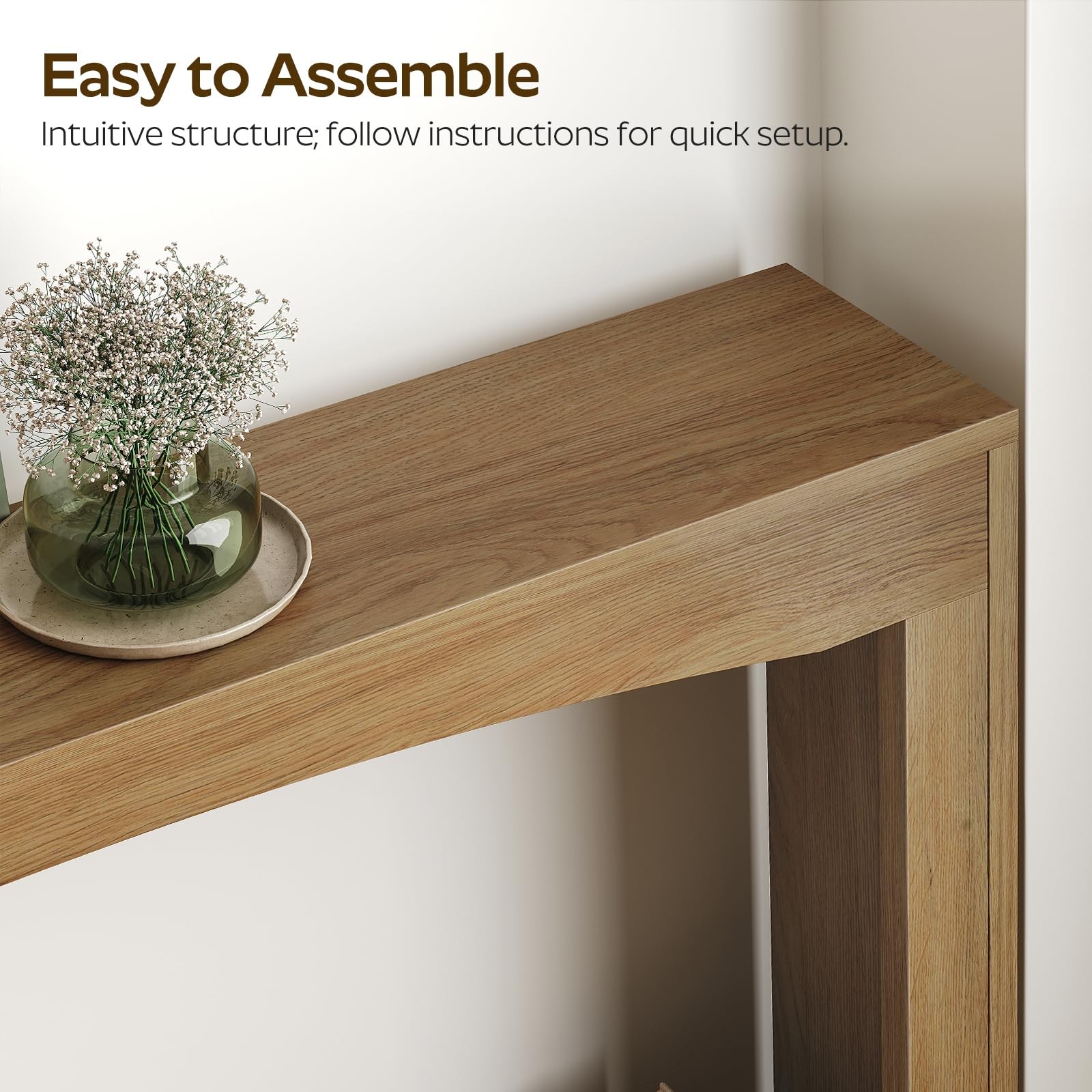 Narrow Console Table, 5.9'' Thin Entryway Table, Behind Couch Table for Small...