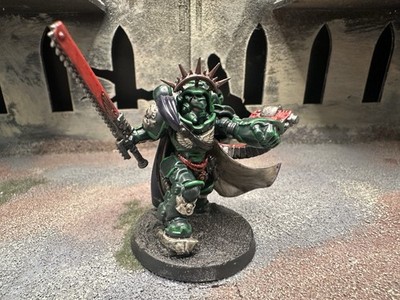 warhammer 40k dark angels Captain In Gravis Armor Painted