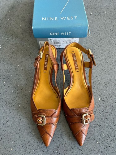 Nine West hellbraune Leder-Heels