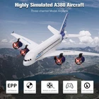 A380 RC Airplane 2.4G 3CH EPP Foam RC Plane 200m Range LED Light for Kids
