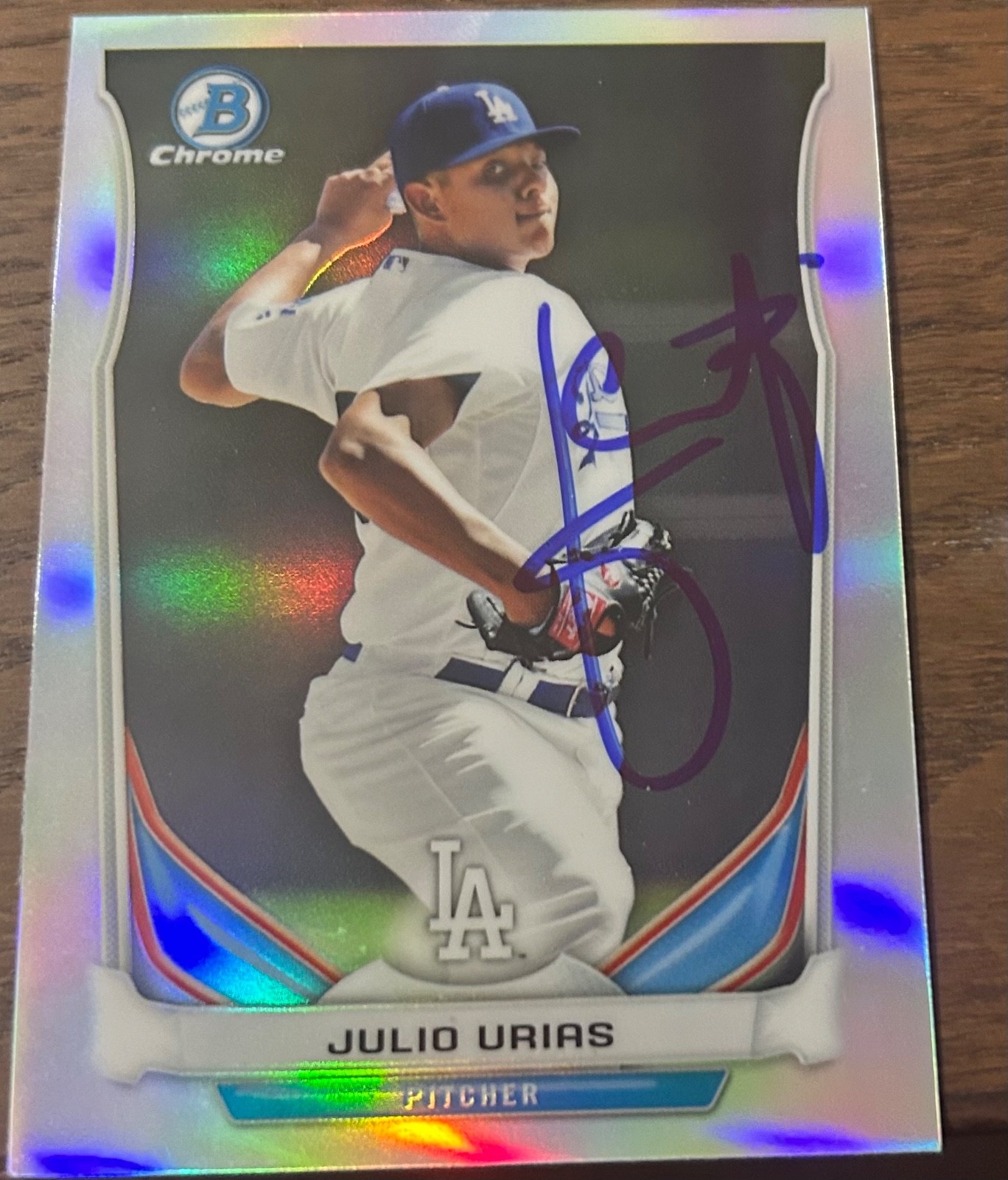 2014 Bowman Chrome Draft JULIO URIAS RC #CTP-14 🔥 Dodgers ⚾️ GORGEOUS Autograph