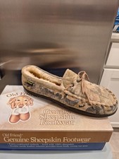 Old Friend Men's Sheepskin Slippers Size 14