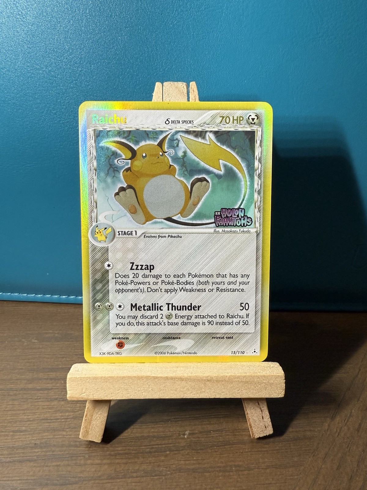 Raichu (Delta Species) 15/110 Holon Phantoms Reverse Holo NM Condition
