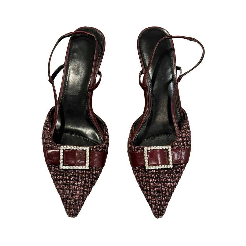 Tacón mula gatito punta punta púrpura Y2K vintage años 90 Foto 2 de 4