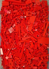 Lego 1KG Mixed Red Bricks,Flats Plate & More