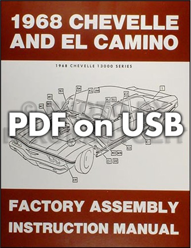 USB 1967-1969 Chevelle and El Camino Factory Assembly Manuals on