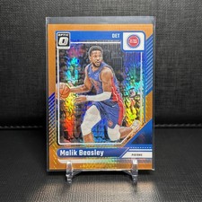 2024-25 Donruss Optic - Malik Beasley #38 Orange Hyper Prizm /299 - Pistons