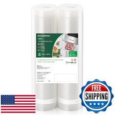 Bonsenkitchen Vacuum Food Sealer Bags Rolls 8"x20ft 2PK BPA Free Durable Storage
