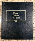 Sensational Complete 24 Coin Peace Silver Dollar Set 1921-1935, Brilliant Luster