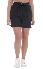 Ladies Knee Shorts Pleated Tie Belt Pure Cotton Poplin High Waist- RRP £25