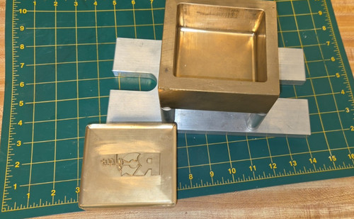 RGGLOW Manual Soap  Press Embossing Mold Machine 3.5 x 3.25" Rectangle