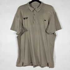 Arcteryx Captive Distressed Mens XL Short Sleeve Brown Polo Shirt